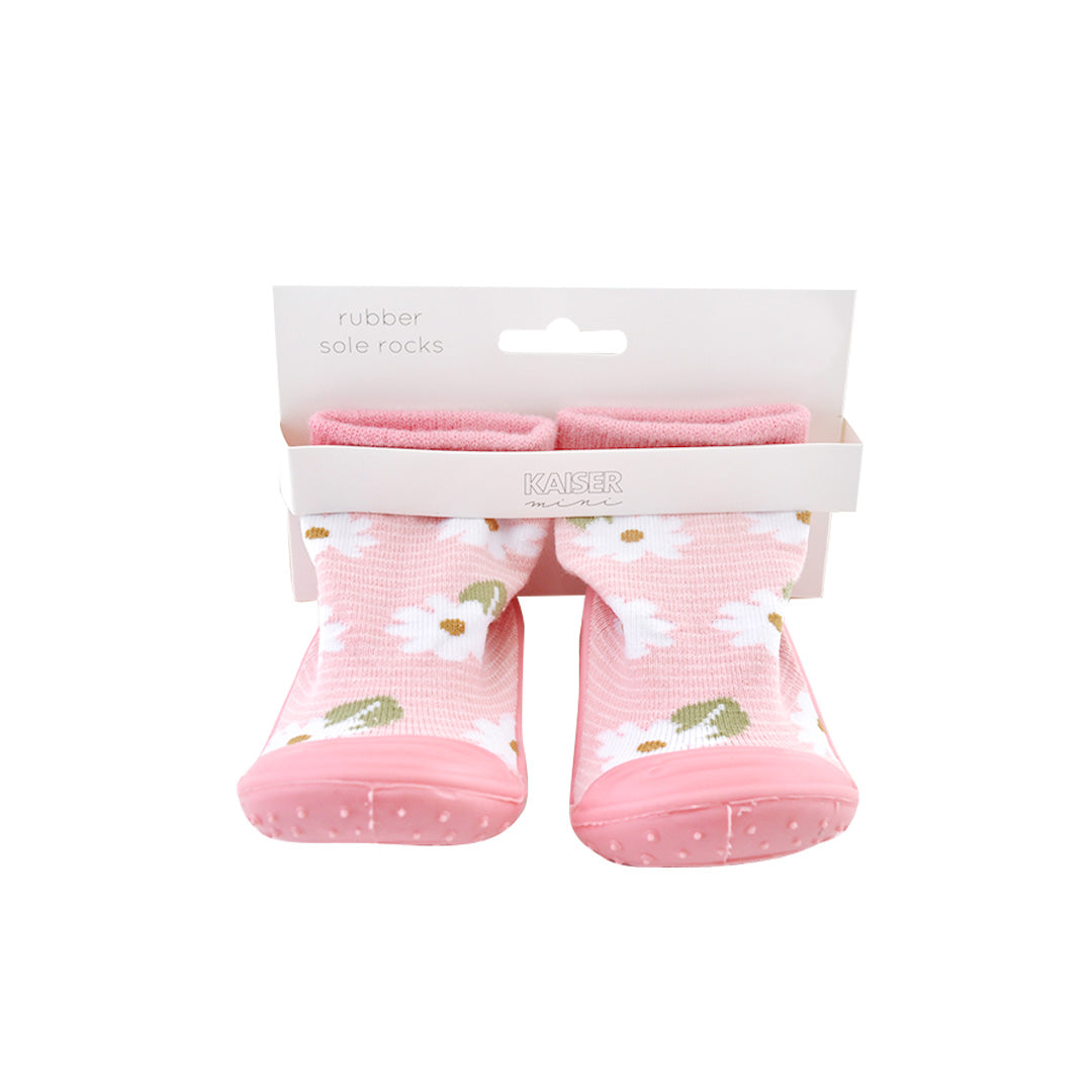 Baby Rubber Socks - Daisy 6-12Mths
